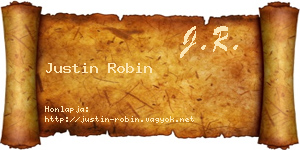 Justin Robin névjegykártya